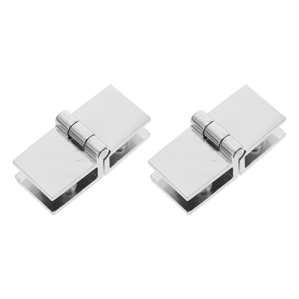 2-Piece Bath Screen Hinge Set for Glass Shower Doors & Cabinets