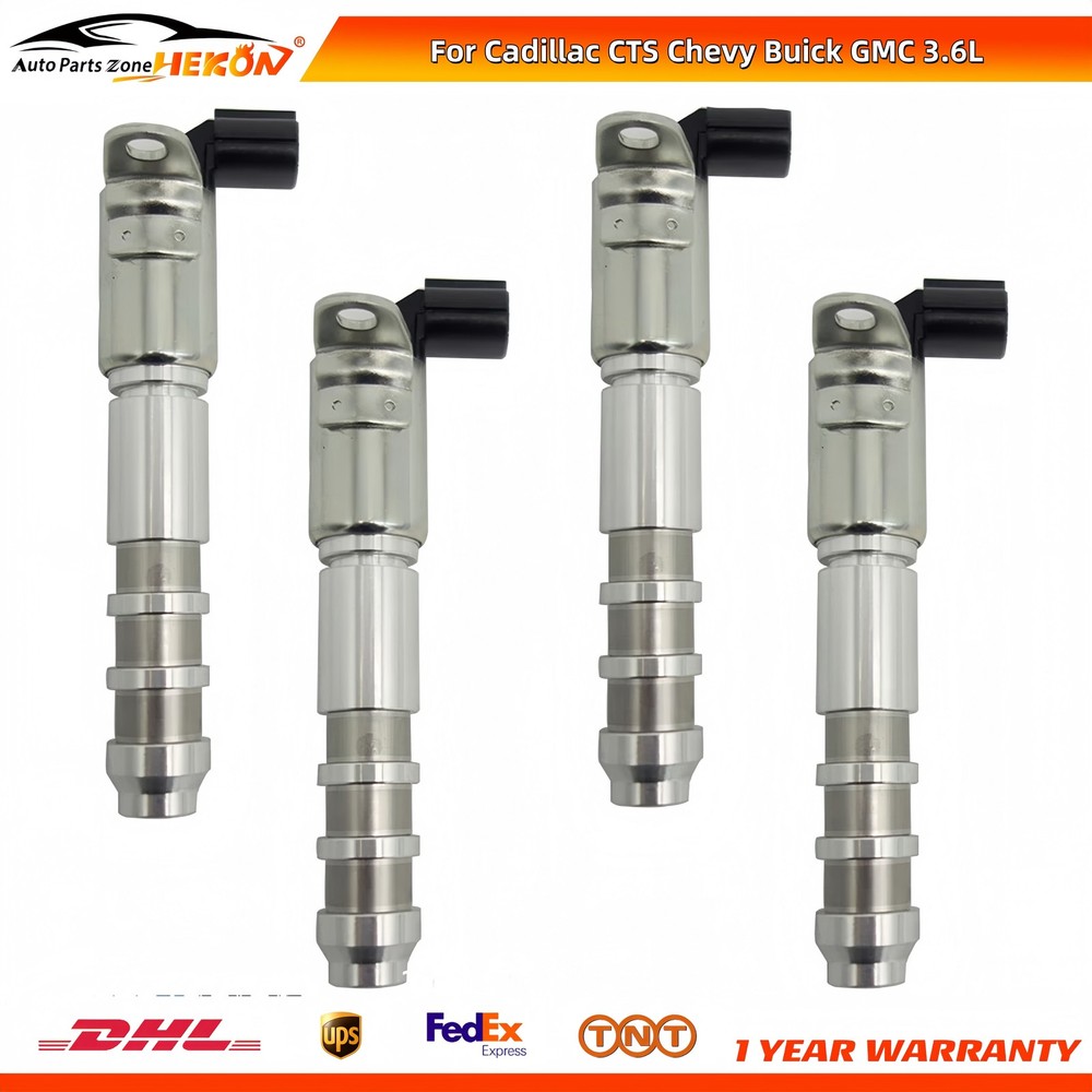 4PCS VVT Engine Variable Timing Solenoid For Cadillac CTS Chevy Buick GMC 3.6L