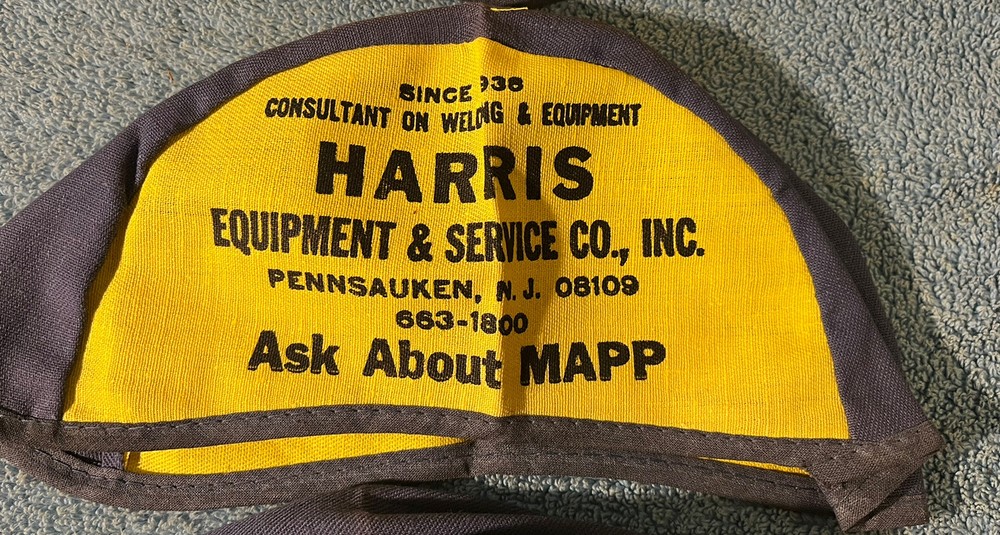 Vintage Harris Equiptment WELDERS CAP Advertising Hat Beanie Pennsauken N.J. (b1