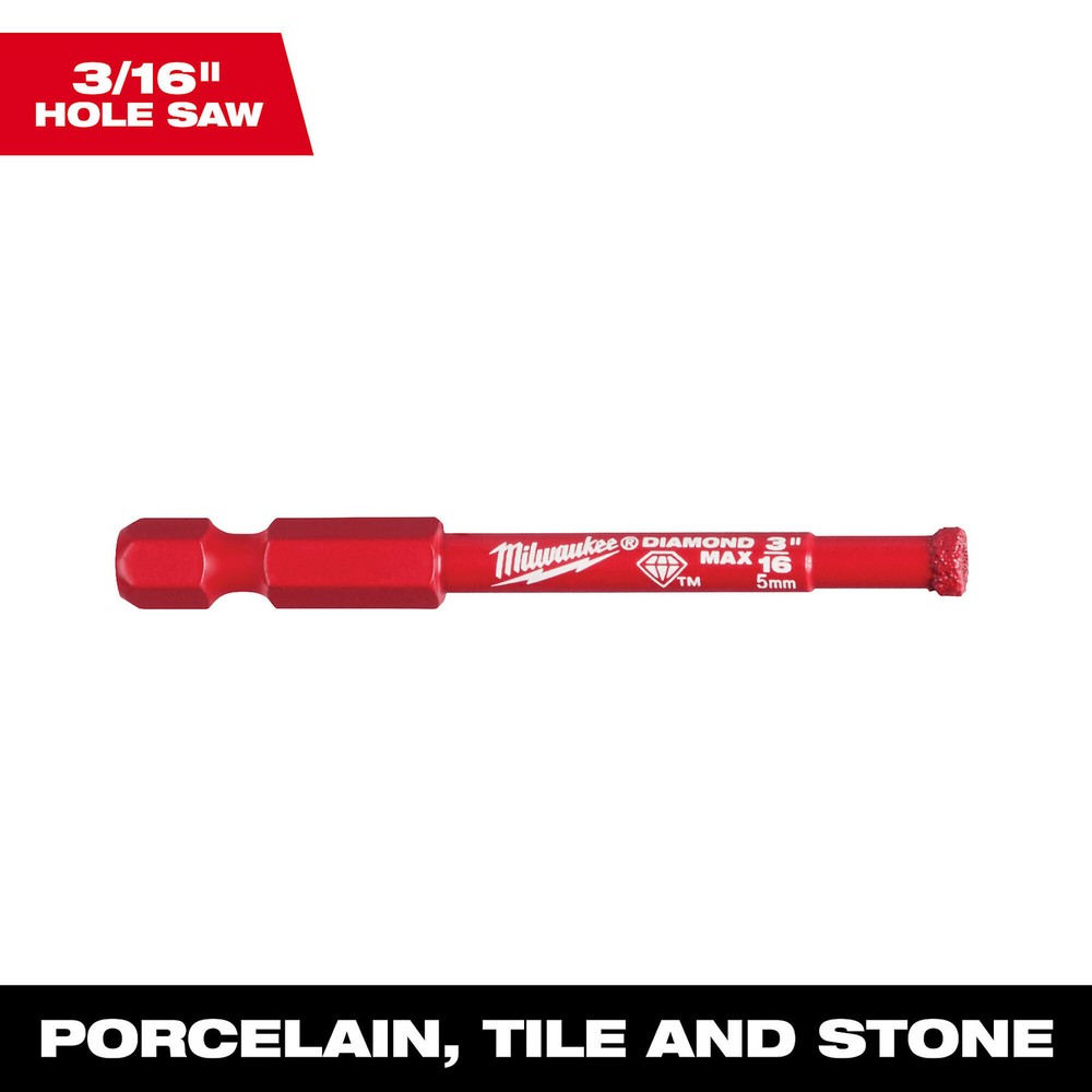 Milwaukee 3/16in Diamond Plus Hole Saw for Precision Cutting Model 49-56-0503