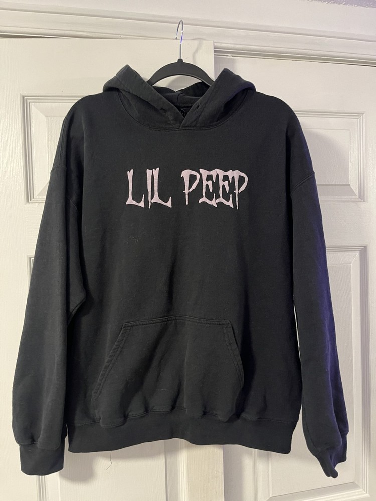 Official Lil Peep Pullover Hoodie Black Men Large (fits medium)