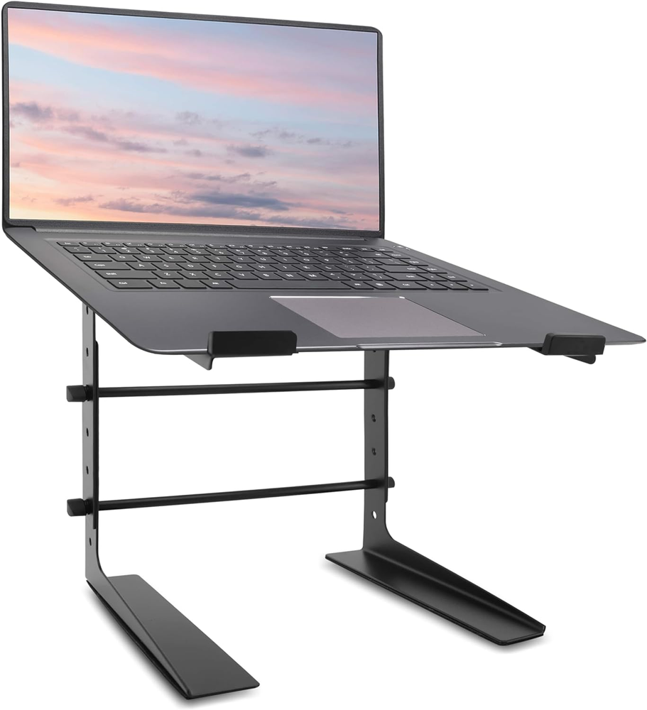 Pyle Portable Adjustable Laptop Stand - 6.3 to 10.9 Inch Anti-Slip Standing Tabl