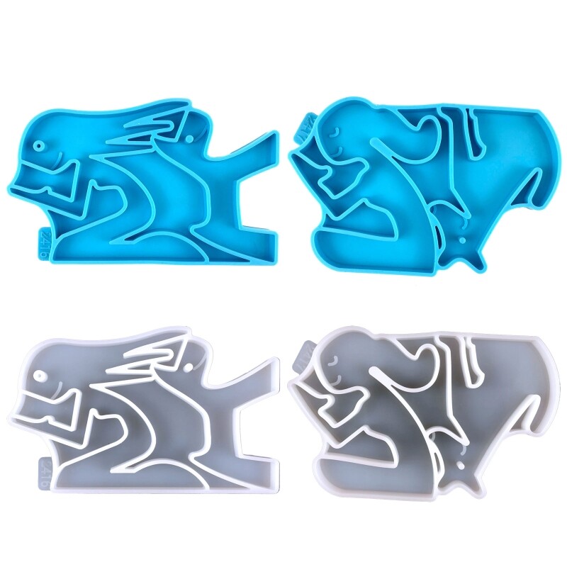 Girl Kissing Dog Epoxy Resin Keychain Silicone Jewelry Mold