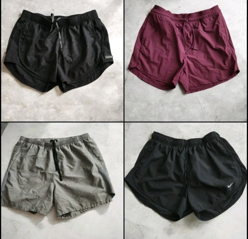 Nike Dri-Fit  Mixed Bundle Lot Of 4 Drawstring Lined Running Shorts! Size M