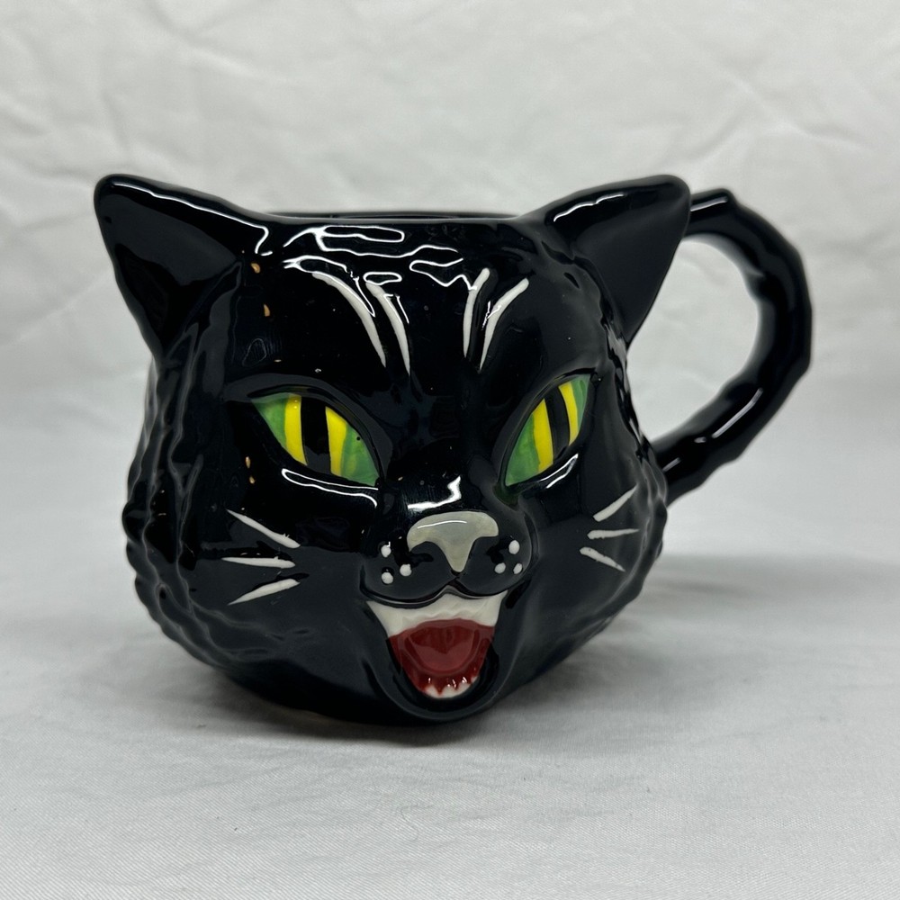 Spooky Black Cat Halloween Coffee Mug by Williams Sonoma