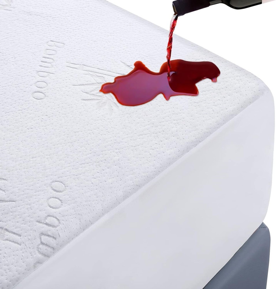 Waterproof Full Size Mattress Protector Premium White Cover-image