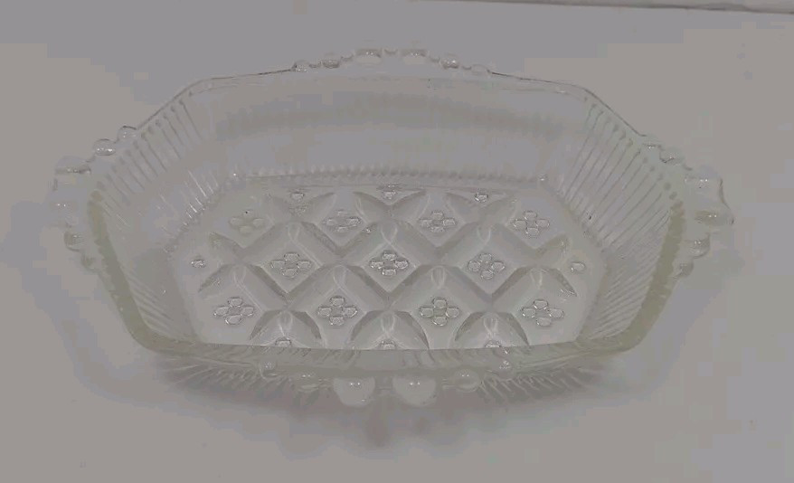 Vintage Anchor Hocking #125 Clear Glass Candy Bon Bon Relish Tray Dish