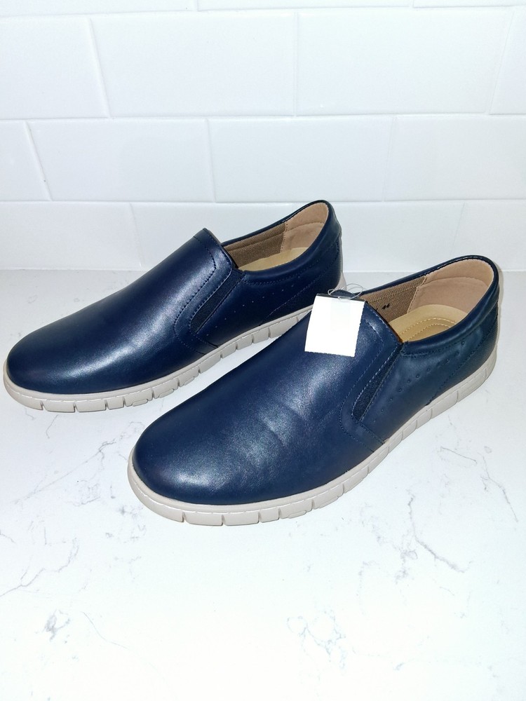 Mens Navy Blue Milanos Dress Shoes Slip Ons size 10