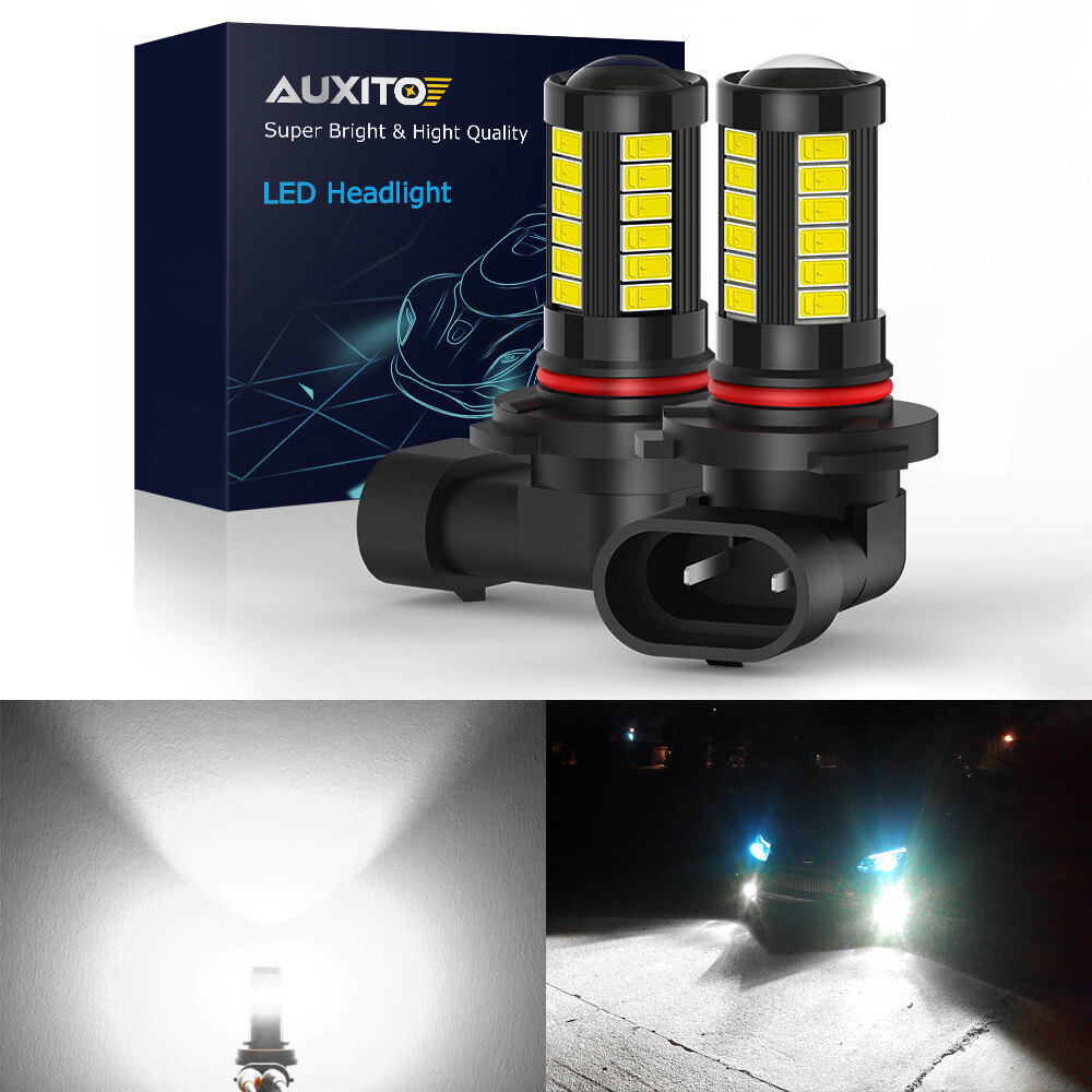 AUXITO LED Fog Bulb Light 9006 Fog DRL Bulb Light White 6000K High Power Lamp 2x