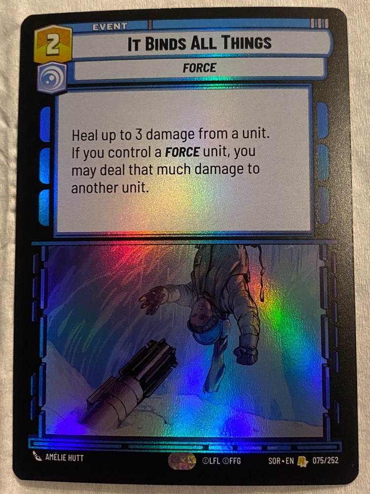 STAR WARS UNLIMITED TCG SoR IT BINDS ALL THINGS Rare Foil NM