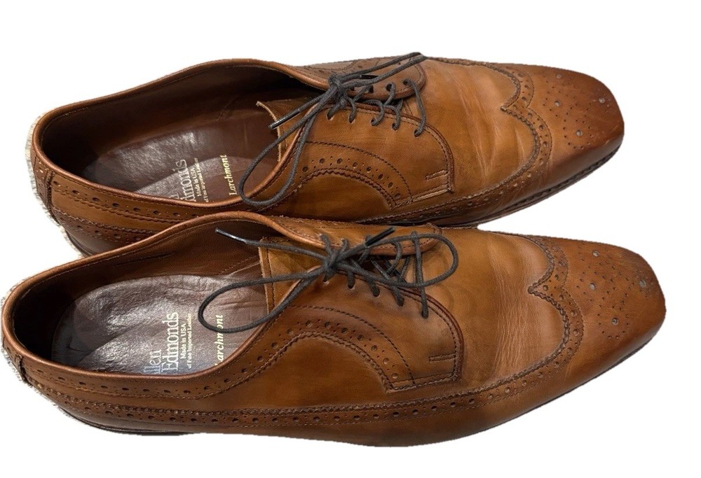 Allen Edmonds Larchmont Leather Brown Lace Up Dress Shoes Men’s Size 12