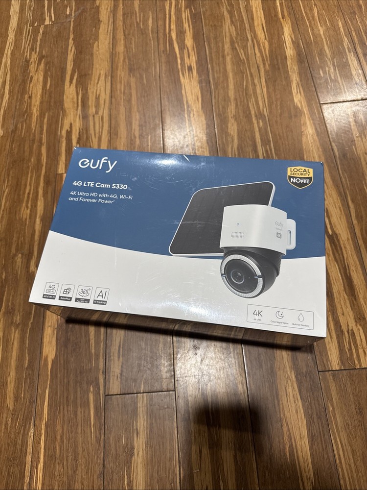 Eufy S330 4K 4G LTE Cellular Wireless Security Camera with Solar Power and SIM Card