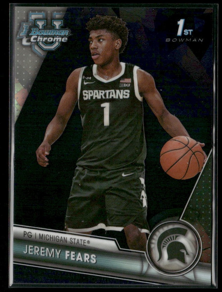 2023-24 Bowman U Chrome Sapphire #56 Jeremy Fears Black Refractor #/10