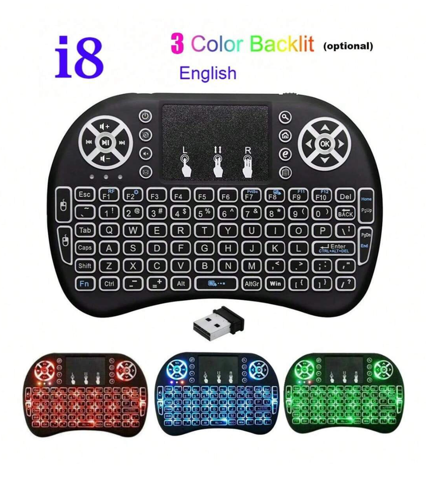 2.4GHz Mini Wireless Keyboard with Touchpad & QWERTY English Remote US