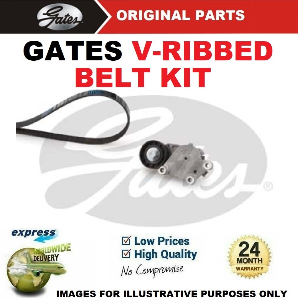 GATES FAN BELT PULLEY KIT for FORD TOURNEO COURIER Kombi 1.5 TDCi 2014->on
