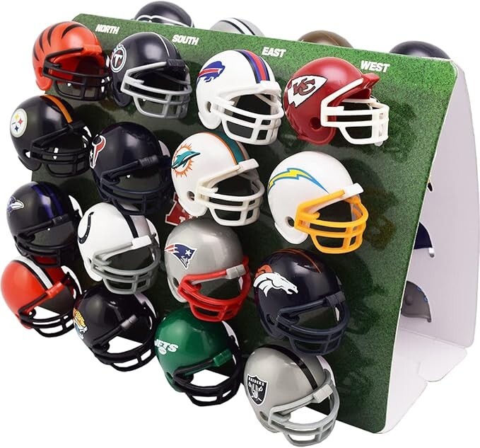 Riddell 32 Piece NFL Helmet Tracker Set - Gumball Size Helmets - All NFL Current