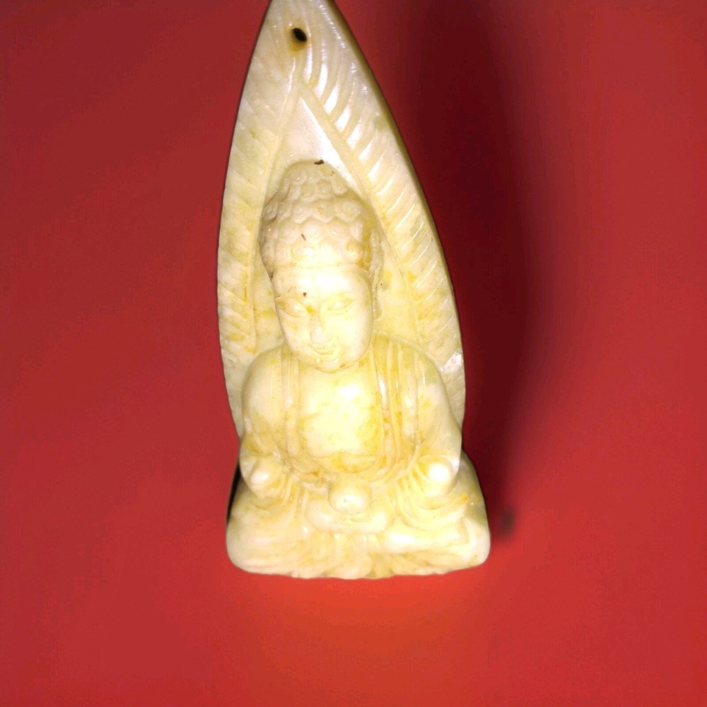 Vintage Thai Buddha Statue Made In Thailand Hand Carved Out Of Jade 3.8