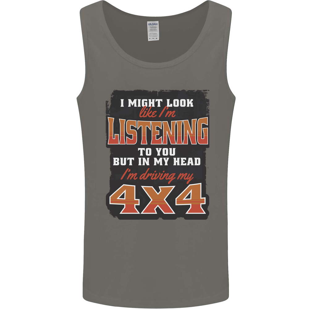 In My Head I'm Driving My 4X4 Off Roading Mens Vest Tank Top