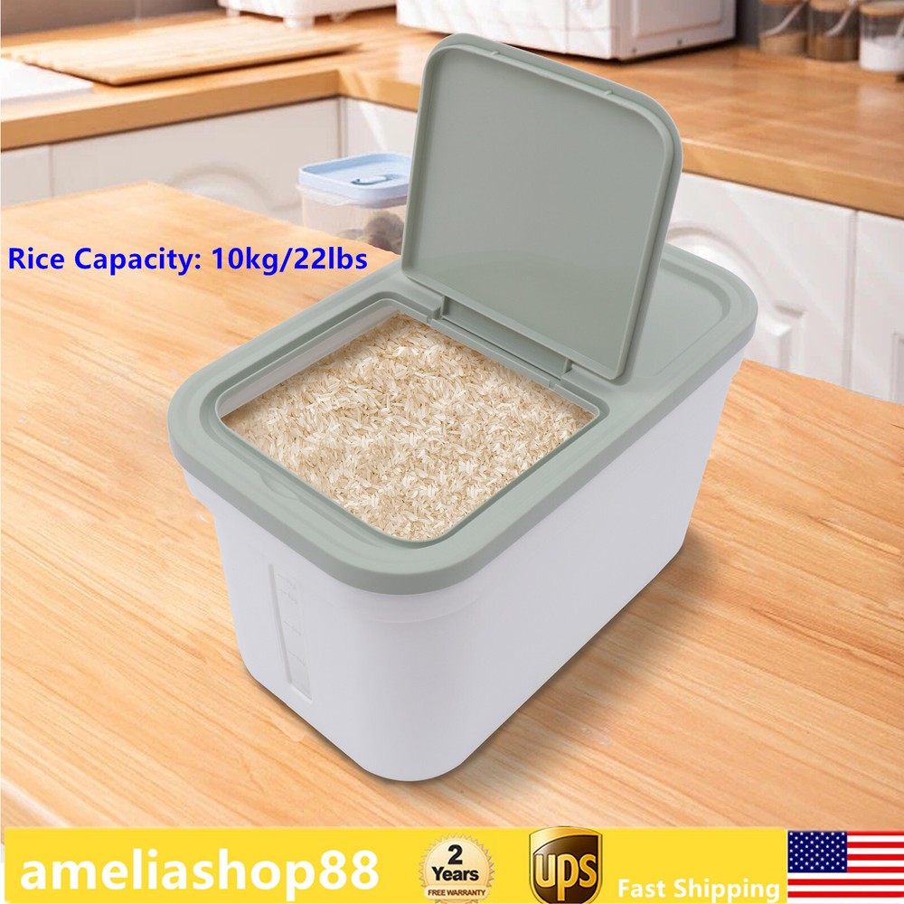 10kg Airtight Rice Dispenser Cereal Container Flour Storage Box Food Bean Box