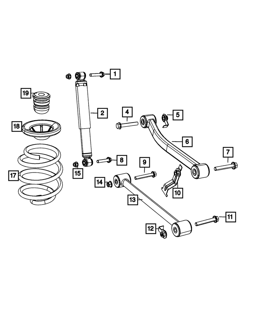 Genuine Mopar Suspension Shock Absorber Kit 68638597AA