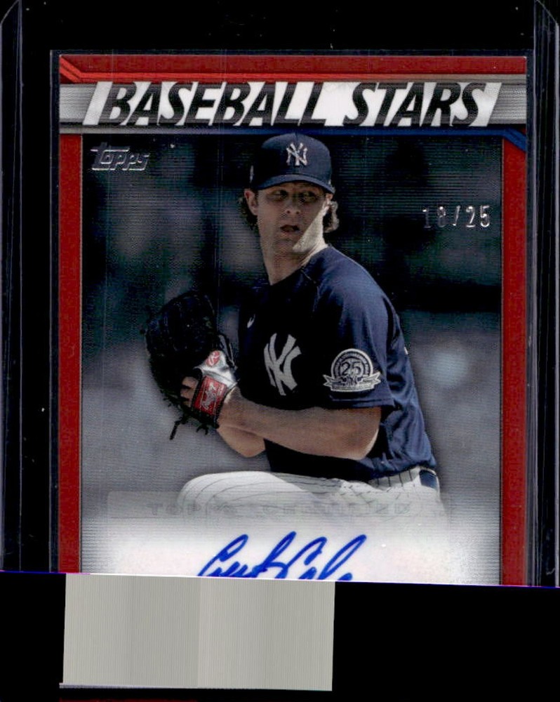 2020 Topps Update Gerrit Cole Baseball Stars Auto Red #18/25 Yankees