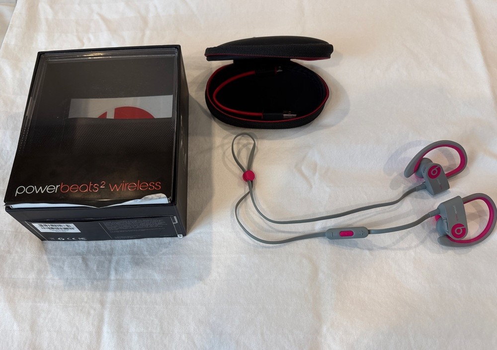 Beats by Dr. Dre Powerbeats 2 Wireless Bluetooth In-Ear Headphones Grey/pink