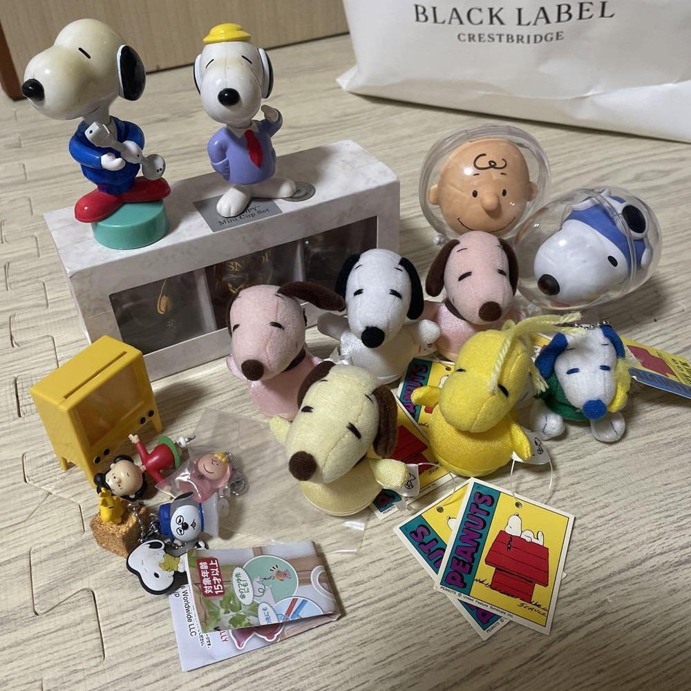 Snoopy Peanuts Anime Plush Keychain Lot Japan Import Cute Figure Cup Souvenir