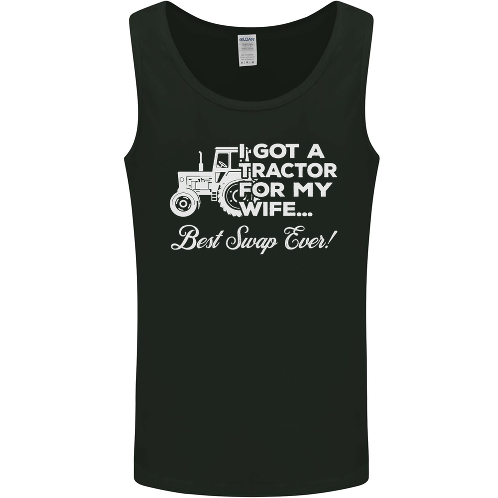 Tractor for My Wife Best Swap Ever Farmer Mens Vest Tank Top
