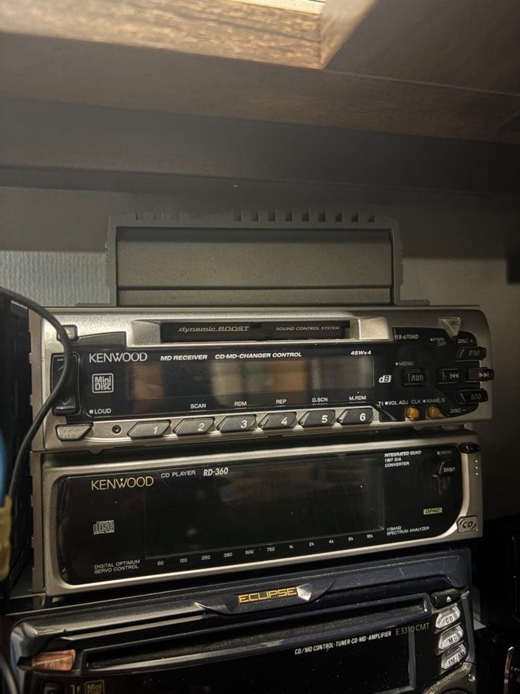 KENWOOD RX-670MD + RD-360 Car Audio MD/CD Receiver Equalizer JDM Tested