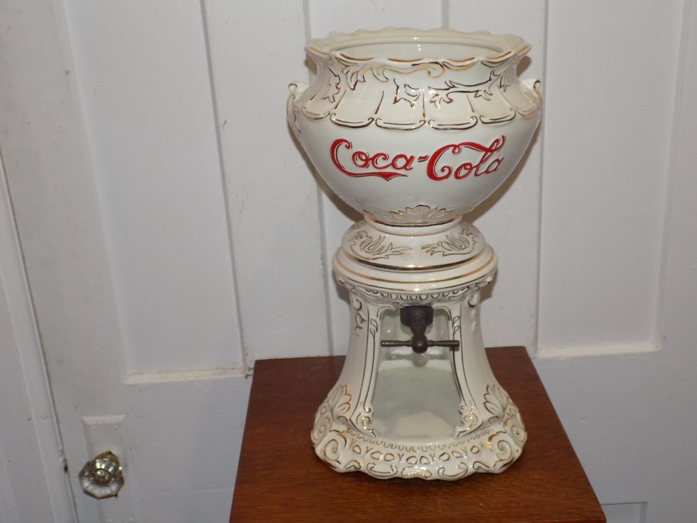 Vintage Coca Cola 1960’s Re-issue Ceramic Soda Syrup Dispenser, NO Lid