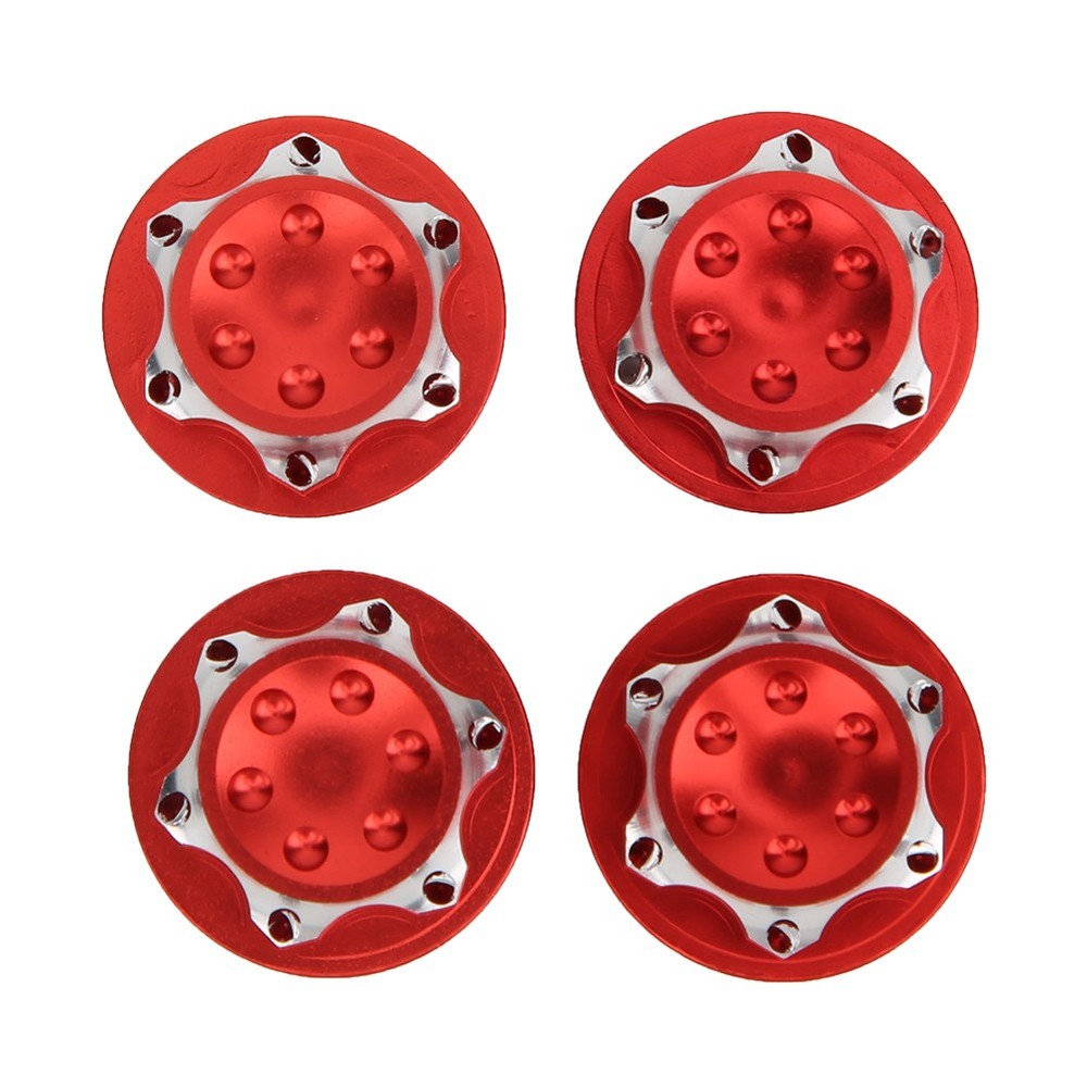 4Pcs 17mm Aluminum Alloy RC Hub Nuts for Stable Wheel Performance - Fits X  