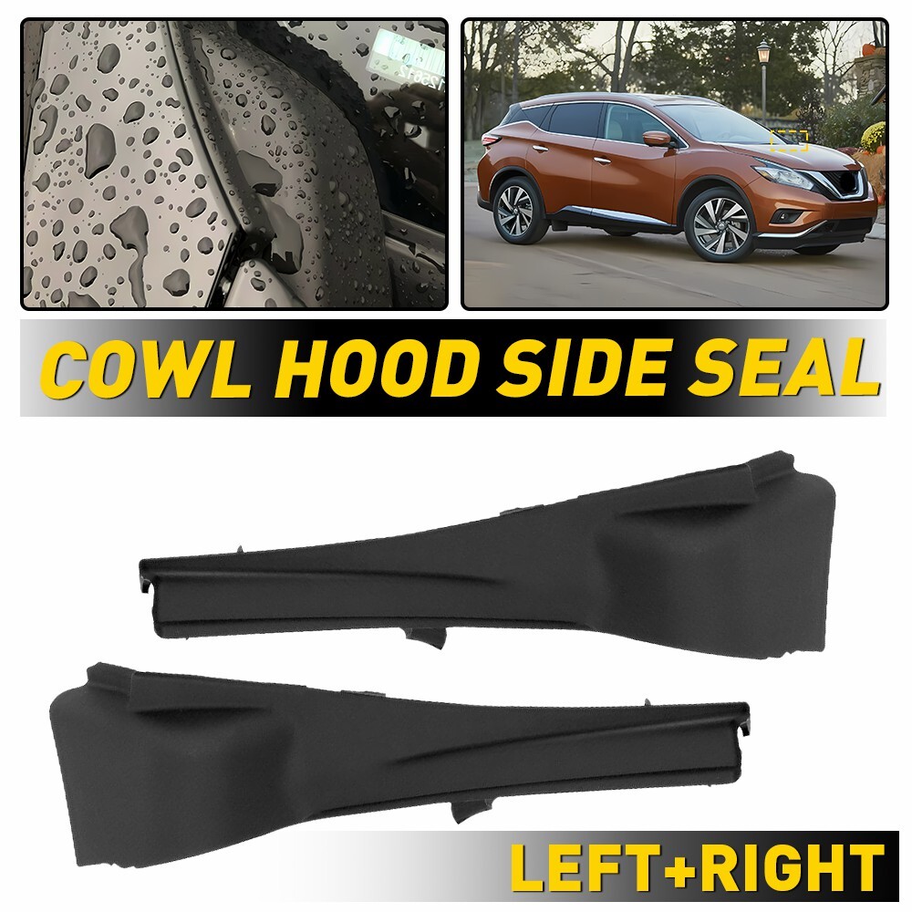 NISSAN Murano 2015-2017 Black Front Windshield Wiper Cowl Cover Pair Left Right