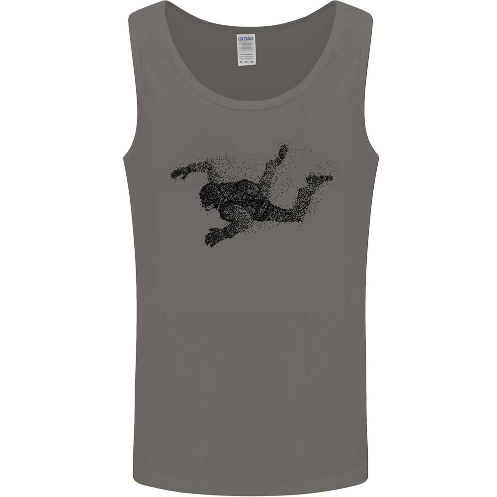 Abstract Parachutist Freefall Skydiving Mens Vest Tank Top