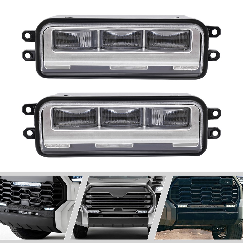 Left&Right Side For 2022-2023 Toyota Tundra Driving Front Fog Lights Lamps Kit