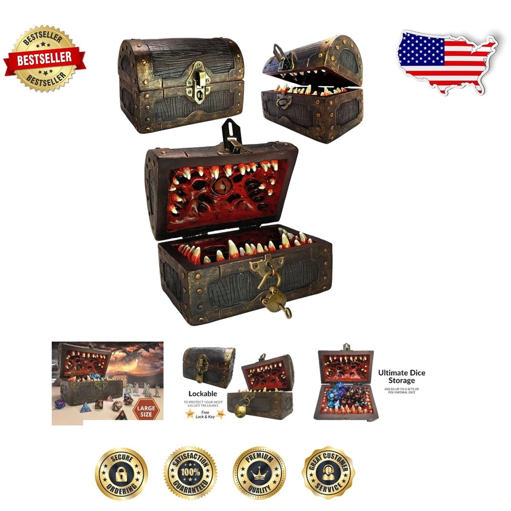 Elegant Lockable Dice Case - Perfect Gift for Dungeons & Dragons Enthusiasts