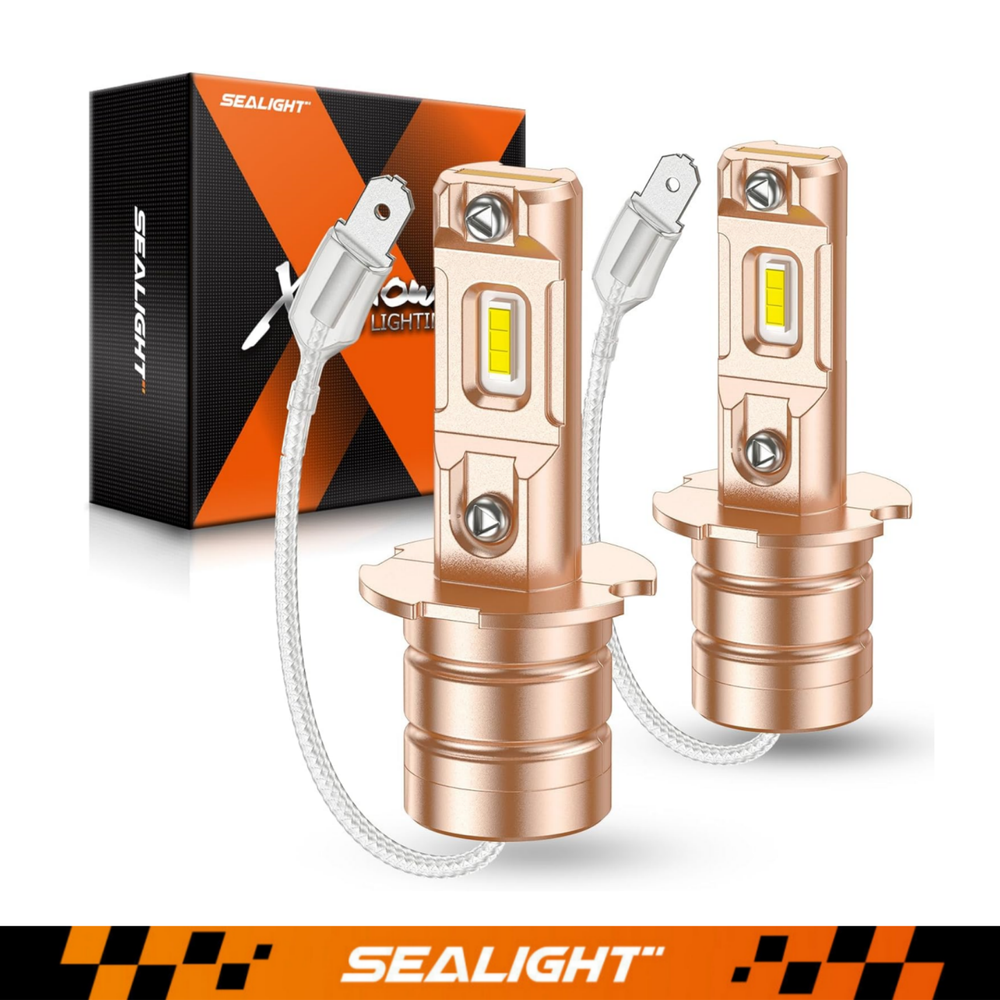Pair SEALIGHT XF3A H3 LED Bulbs Fog Light Bulb 10000LM 6500K Car Fog Lamp DRL