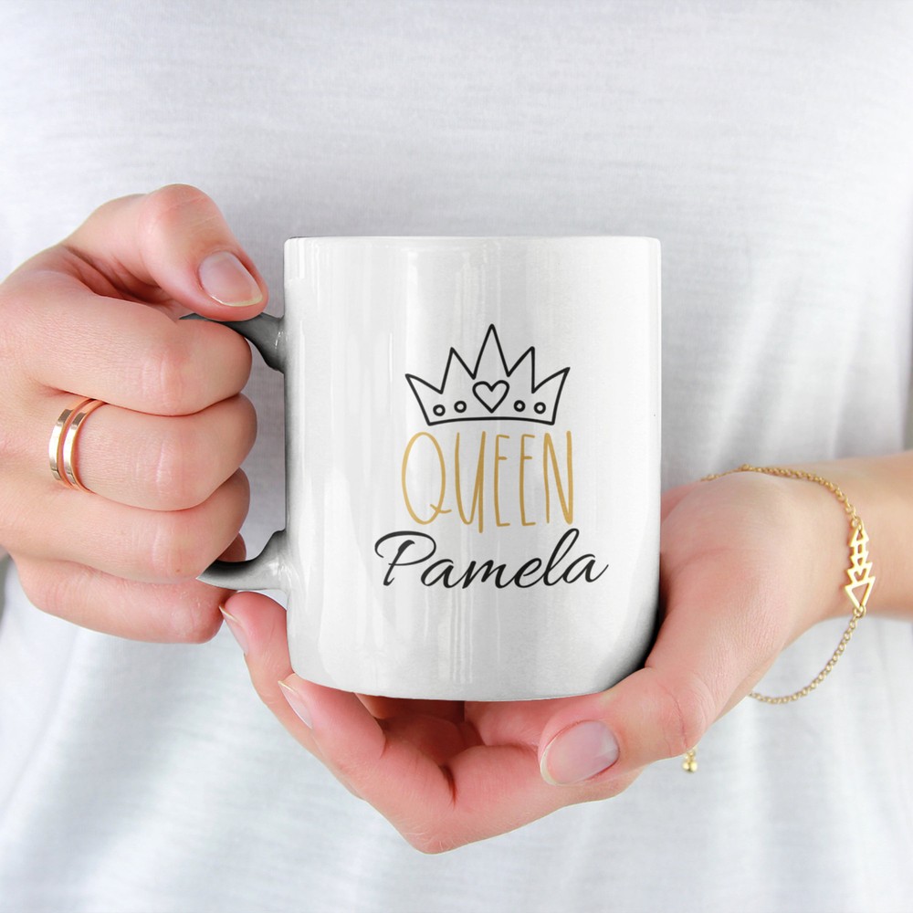 Personalized Queen Name Coffee Cup Makes A Great Gift Mug For Her For Birthday
