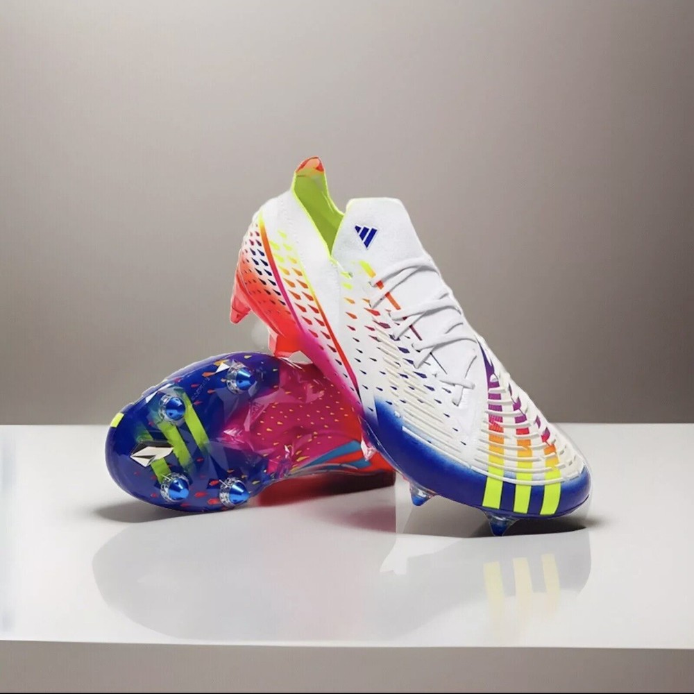 Adidas Rare Predator Edge.1 L SG GW1014 White Soccer Cleats Shoes Men Size 10