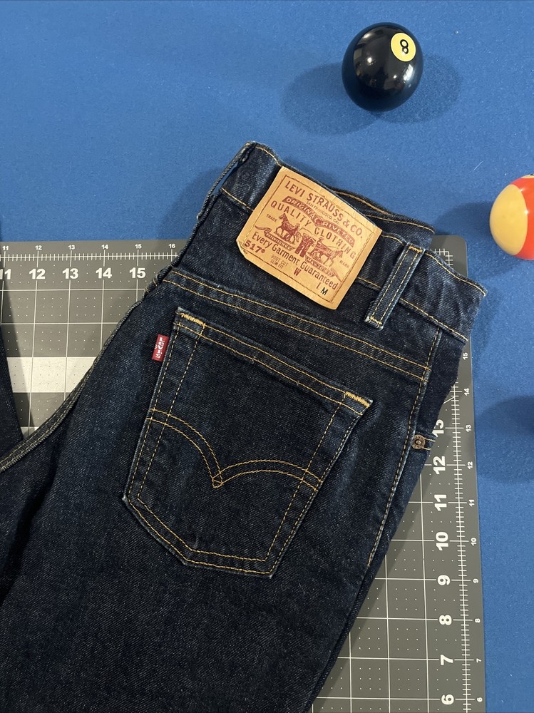 Levi’s 517 Boot Cut Slim Women’s 3 M 28x32 Cotton Stretch Denim Blue Jeans USA