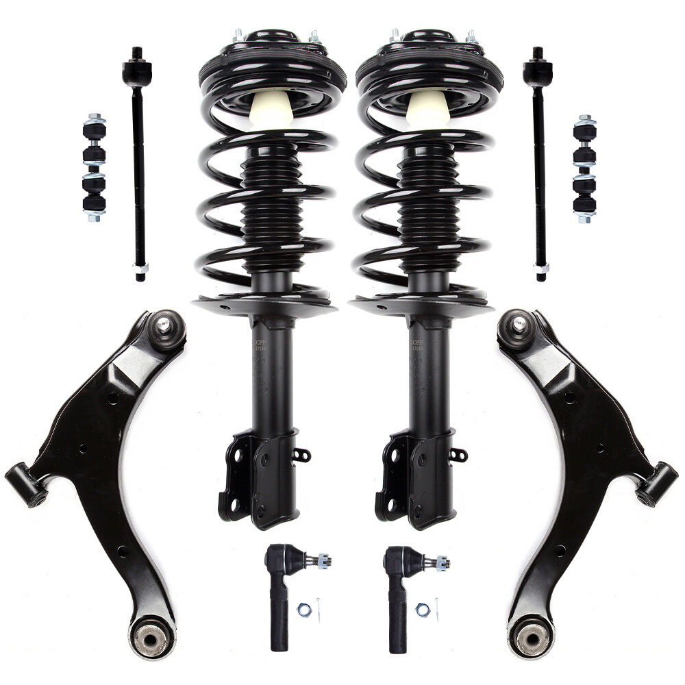 2000-2005 Dodge Neon Full Front Suspension Kit with Struts Sway Bar Control Arms & Tie Rods