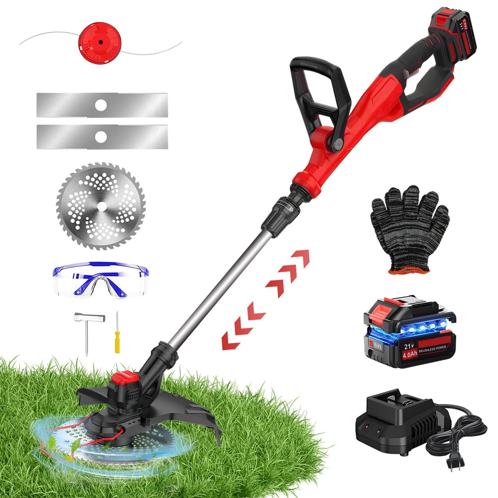 20V Cordless Lawn Mower Edger Weed Trimmer 3-in-1 Grass Cutter