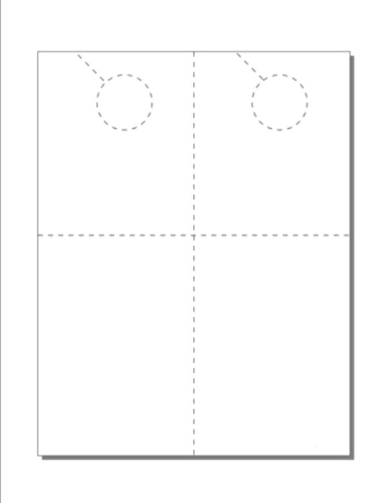 Custom Door Hangers with Coupon Card 4.25x11 2-Up on 8.5x11 White Cover 250 Sheets