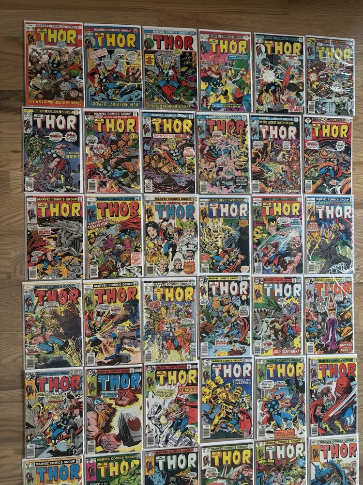 Thor #195-393 Mixed Bronze Age Comic Book Lot Of 80 FN+ VF/NM Marvel Comics