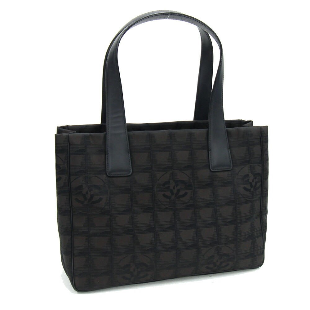 Chanel Maroon Travel Line PM Tote in Nylon Canvas with Leather Trim Pre-Owned Shoulder Bag  