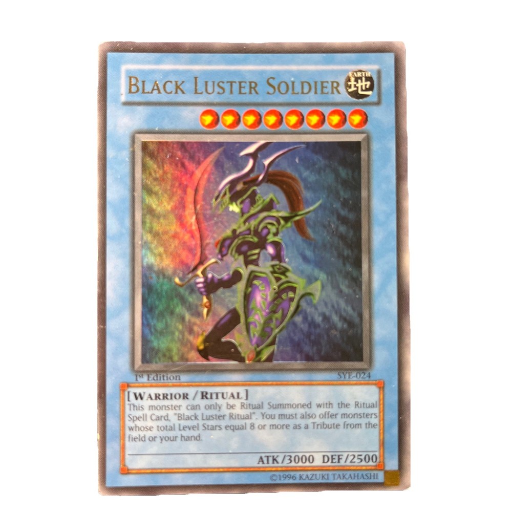 YUGIOH 1ST EDITION BLACK LUSTER SOLDIER SYE024 CARD