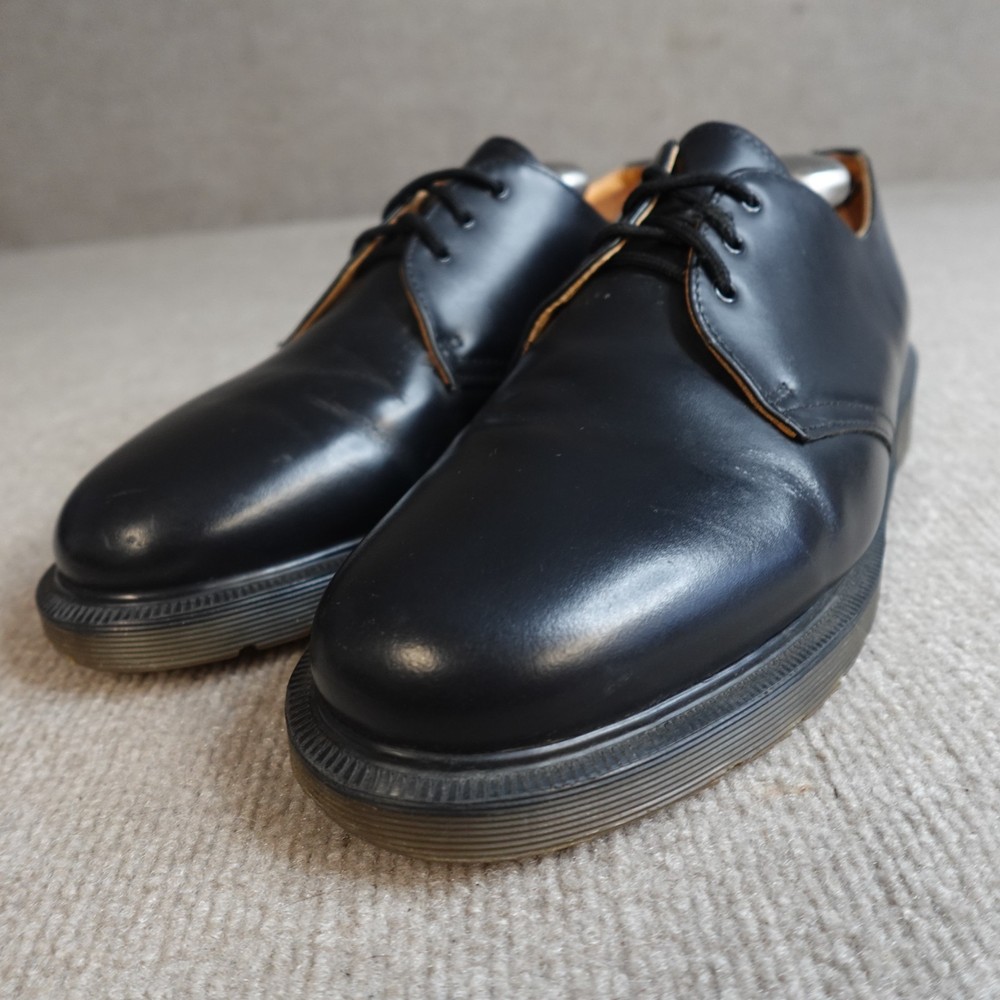 Vintage Dr. Martens Mens Shoes 11 Black Derby 3 Eye Made in England 1461 Ska