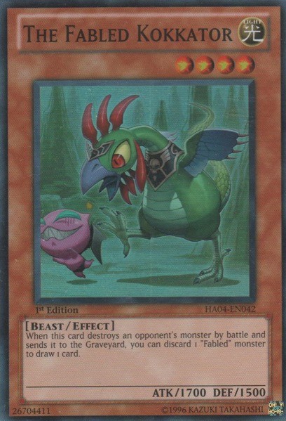 Fabled Kokkator HA04-EN042 Super Rare Unlimited Heavily Played Condition