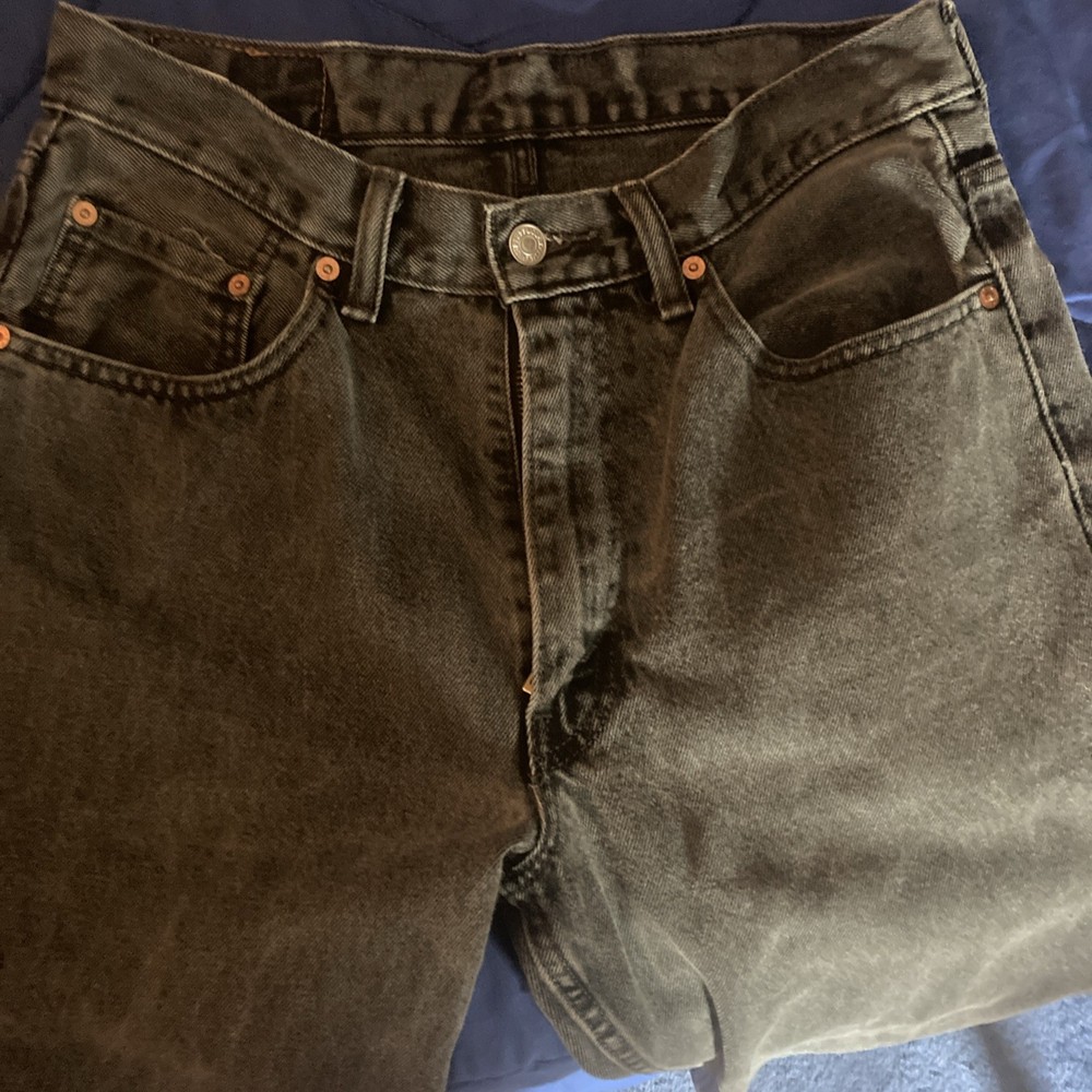 Vintage Levis 550 Jeans Adult W 33 L 32 Black Straight Relaxed Fit Denim Mens