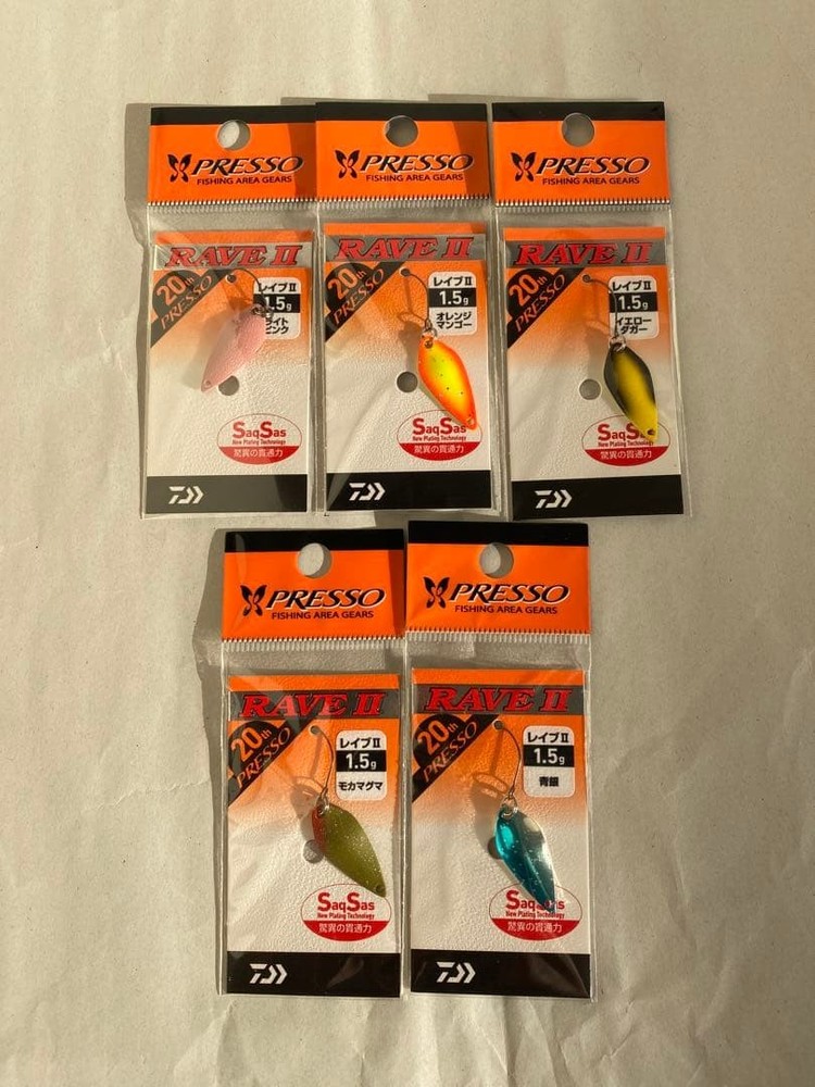 Fishing Lure DAIWA PRESSO RAVE II 1.5g spoon 5 pieces