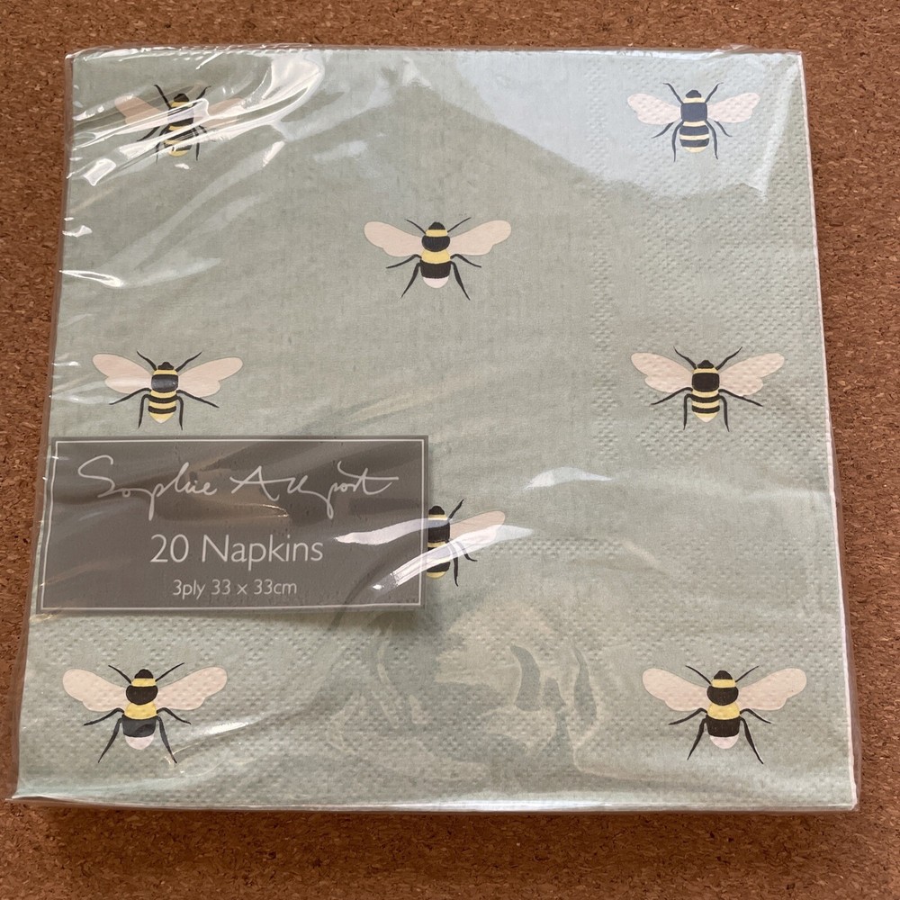 Sophie Allport Bee Paper Napkins   Sealed Pack New Craft / Decoupage